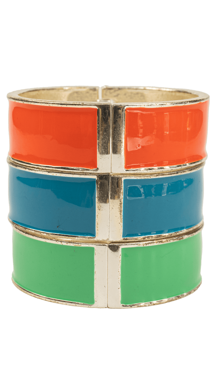 Bracelete Tricolor Metal bracelete Garimpo Adda