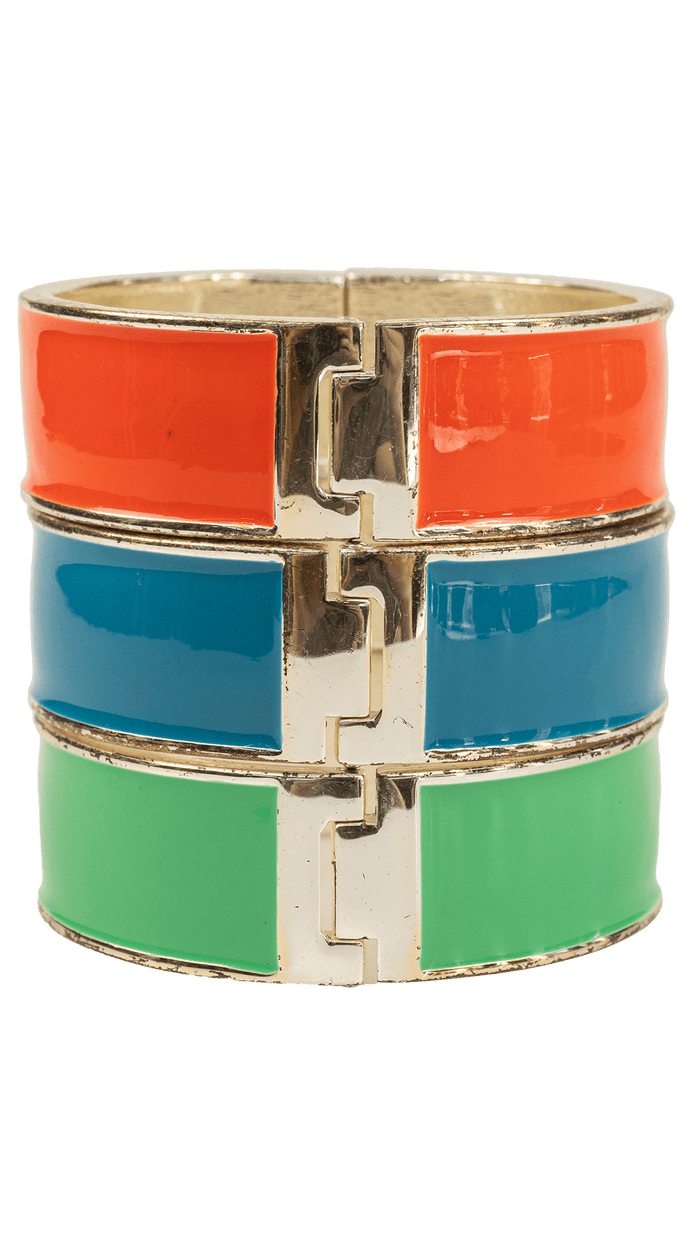 Bracelete Tricolor Metal bracelete Garimpo Adda