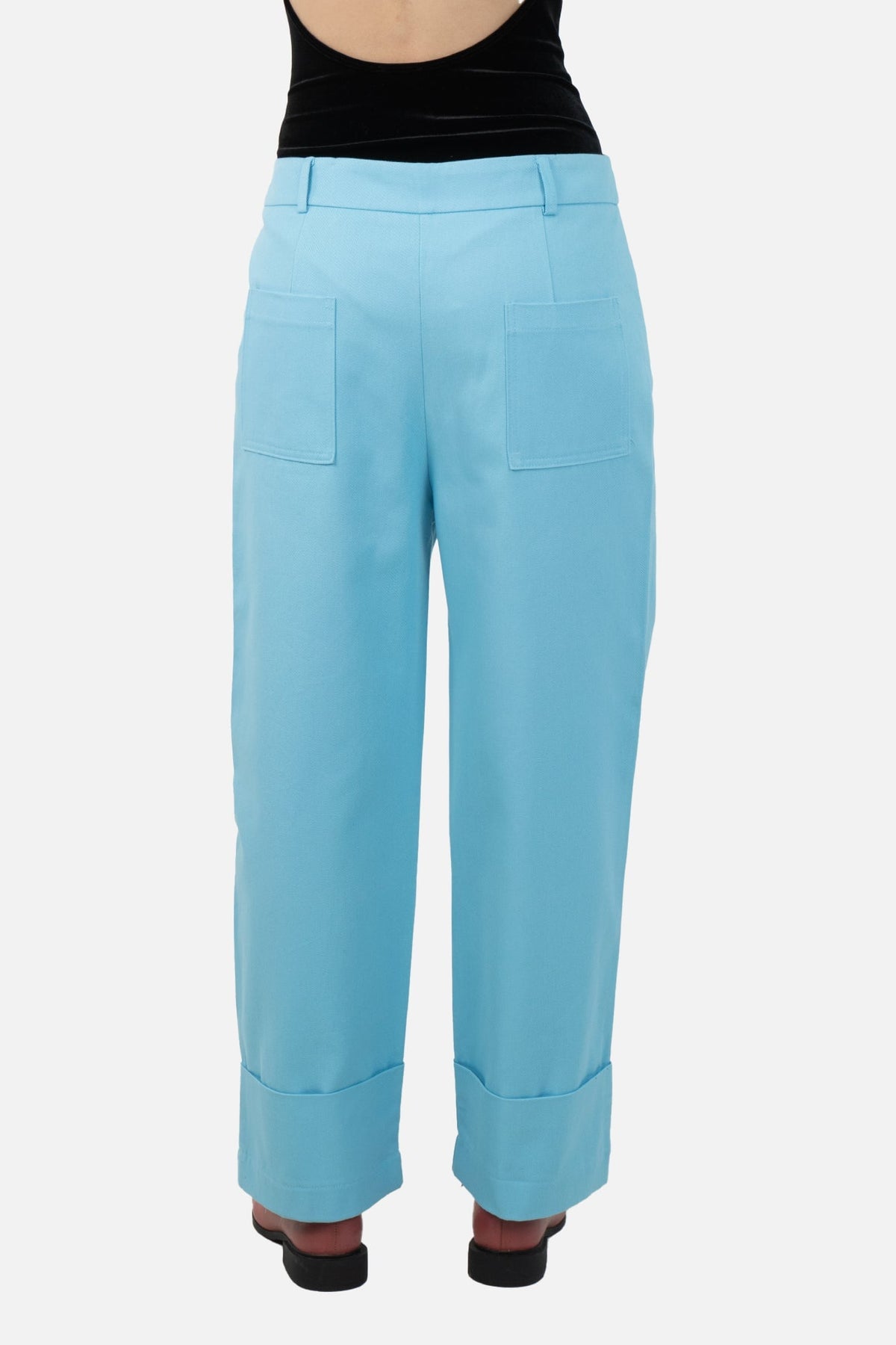 Calça Azul Reta Calça Pade D