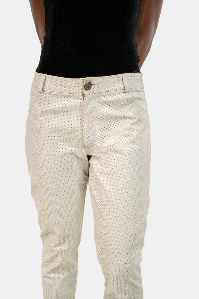 Calça Branca Couro Calça Eladio's Couro