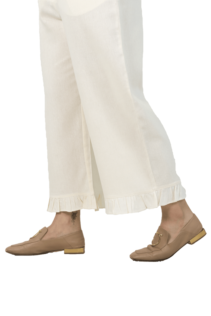 Calça Branca Detalhes Calça Garimpo Adda