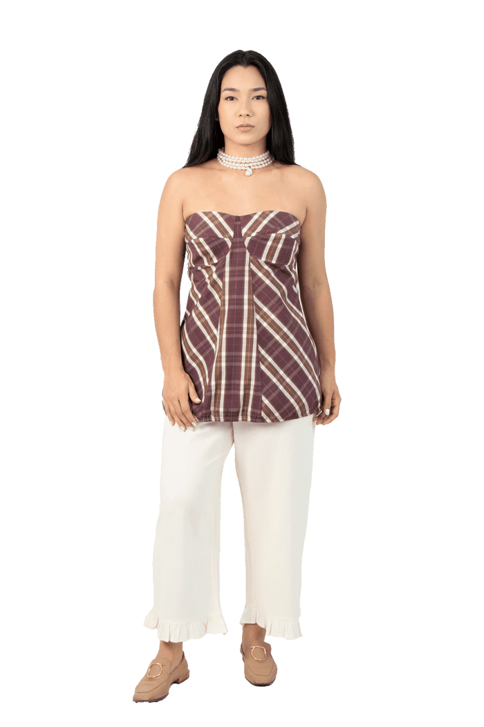 Calça Branca Detalhes Calça Garimpo Adda