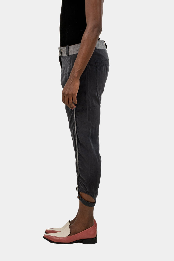Calça Cinza Detalhe Calça Paula Raia