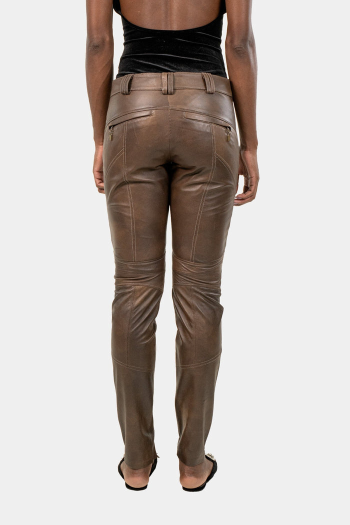 Calça Marrom Detalhe Calça Cris Barros
