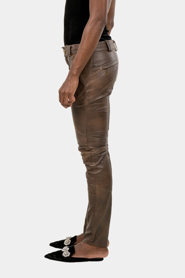 Calça Marrom Detalhe Calça Cris Barros