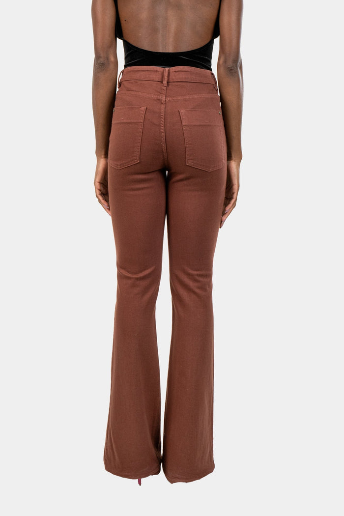 Calça Marrom Reta Calça NK STORE
