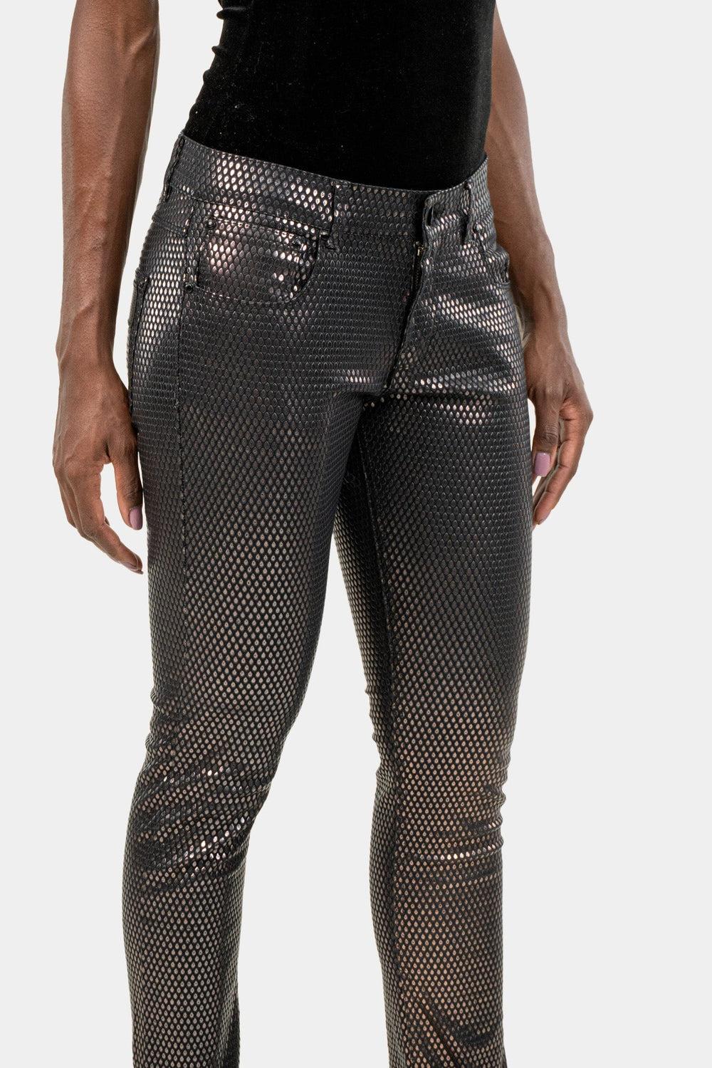 Calça Preta Detalhe Calça Amapô