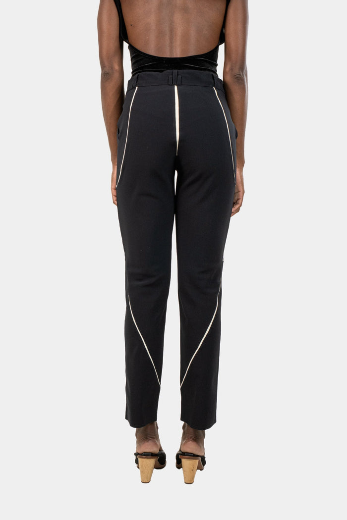 Calça Preta Detalhe Calça Glória Coelho