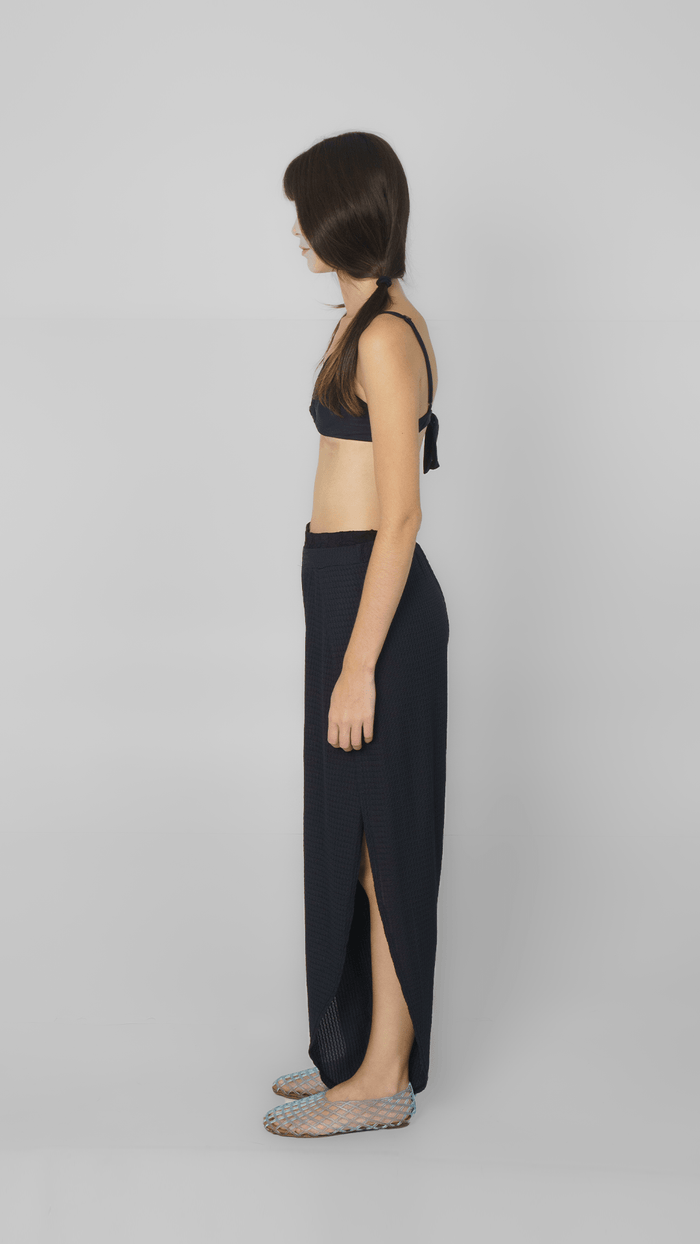 Calça Preta Recortada Calça Garimpo Adda