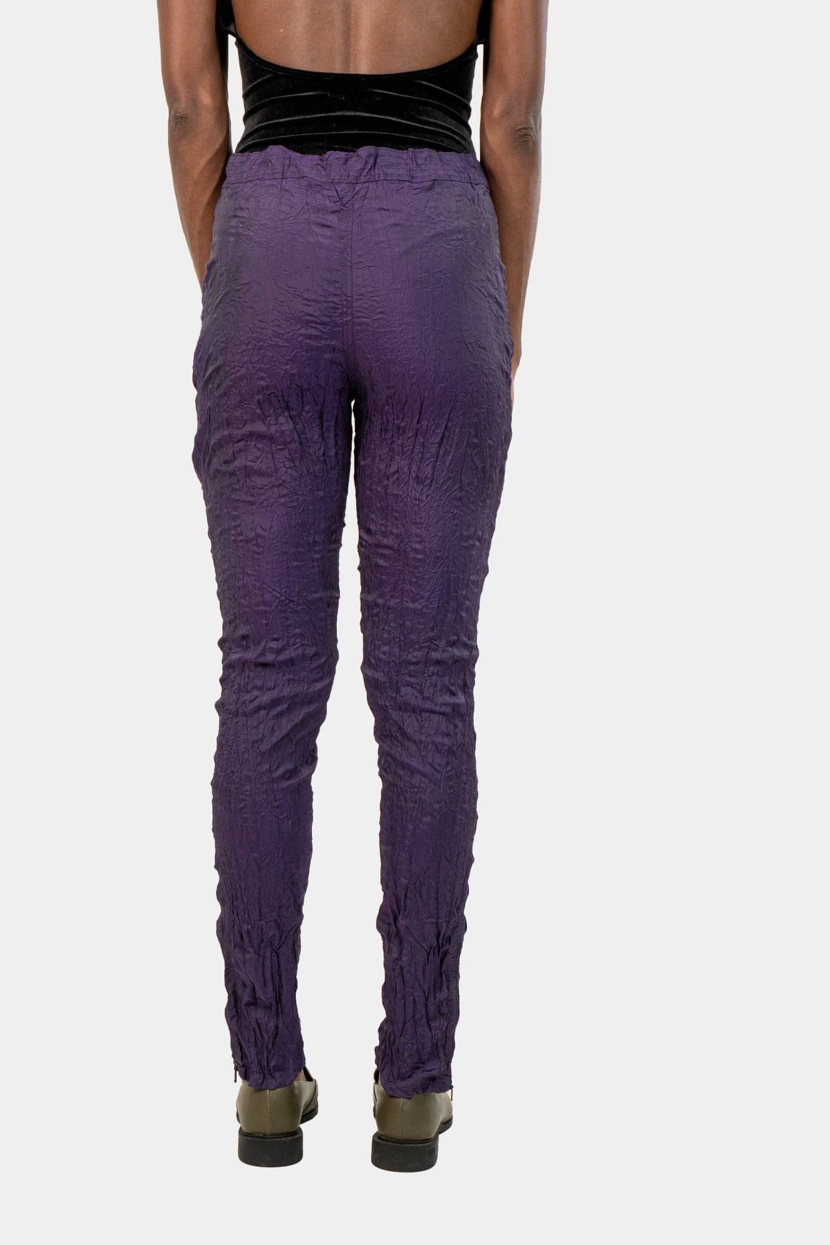 Calça Roxa Textura Calça Lino Ventura