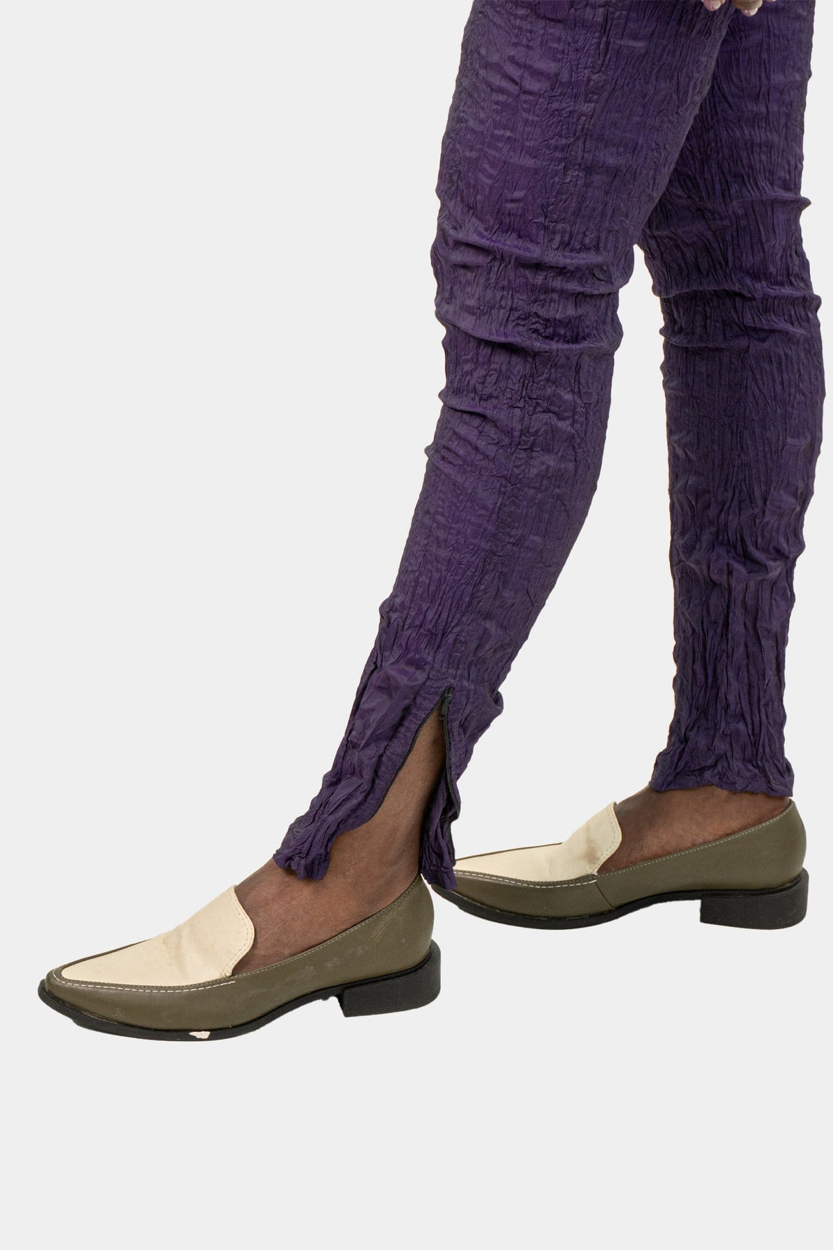 Calça Roxa Textura Calça Lino Ventura