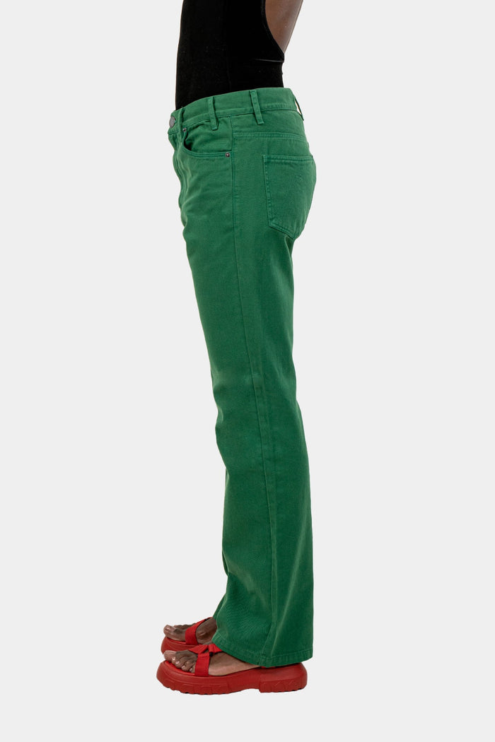 Calça Verde Reta Calça Andrea Bogosian