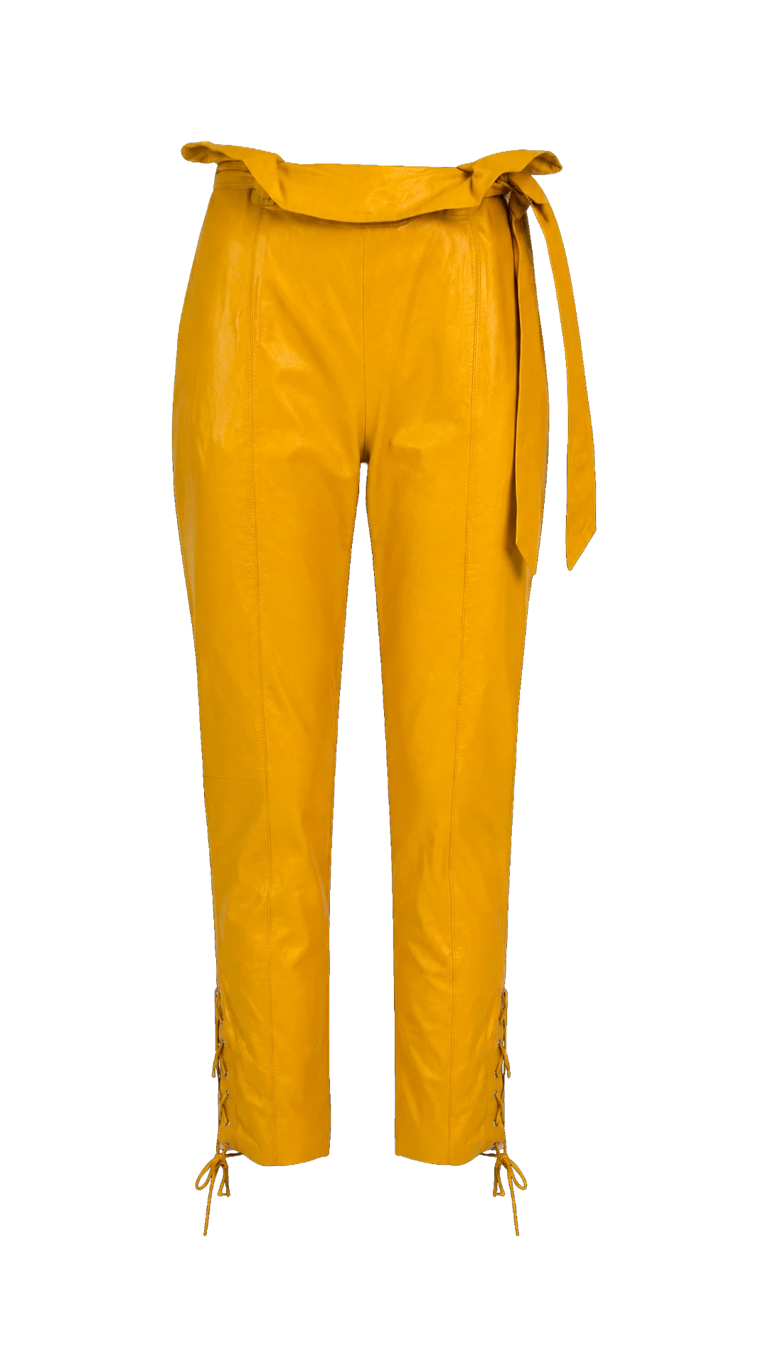 Calça Amarela Couro