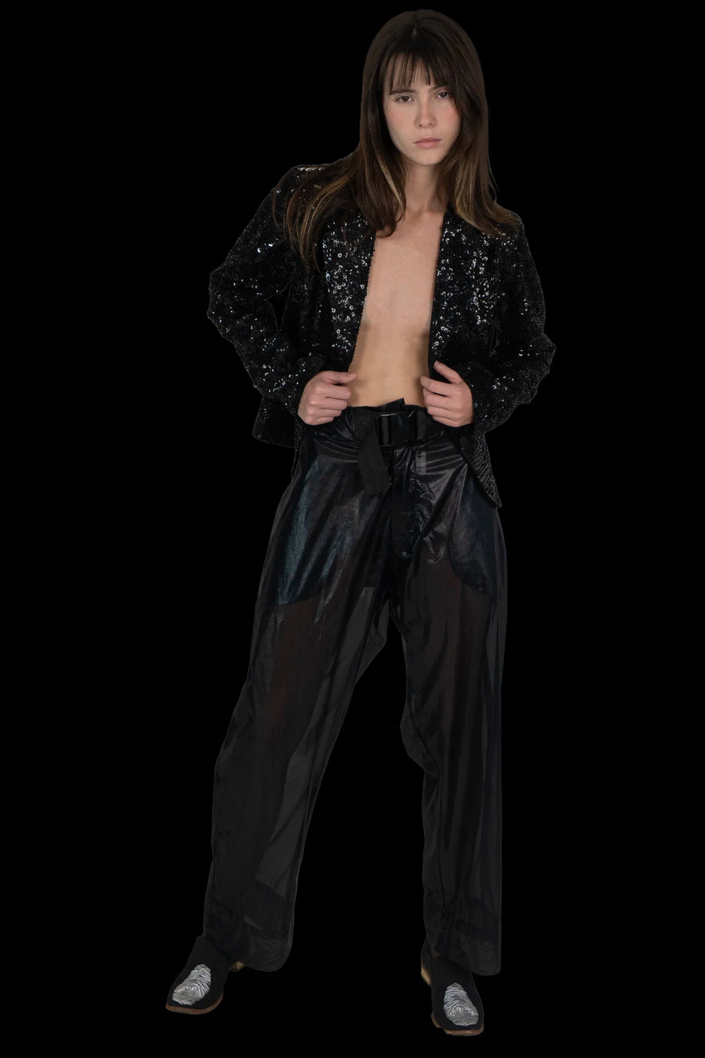 Calça Preta Transparente