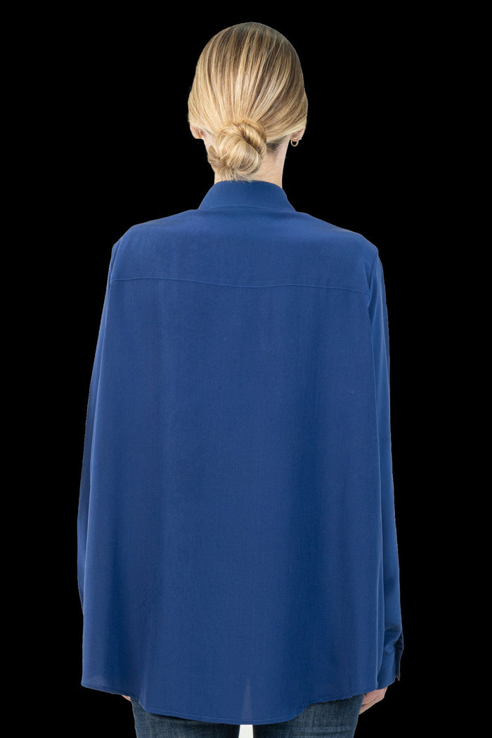 Camisa Azul Seda Camisa Lenny Niemeyer