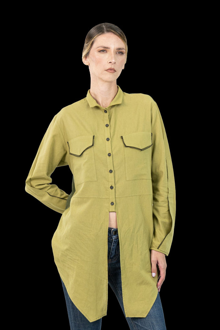 Camisa Bicolor Detalhe Camisa Paula Raia