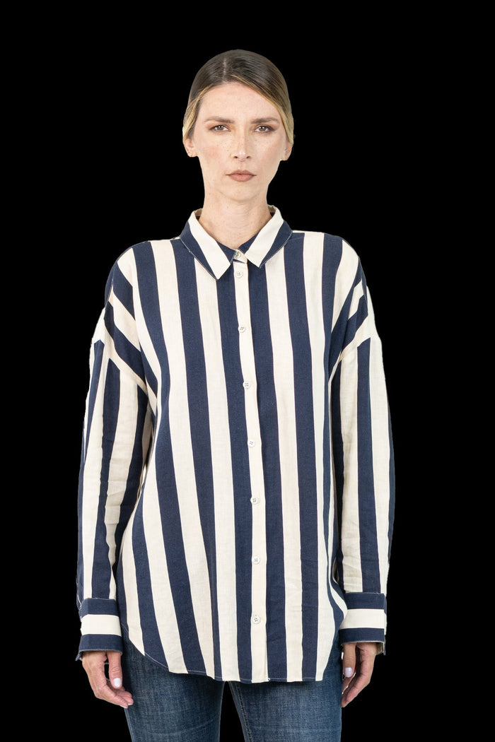 Camisa Bicolor Listrada camisa ZARA