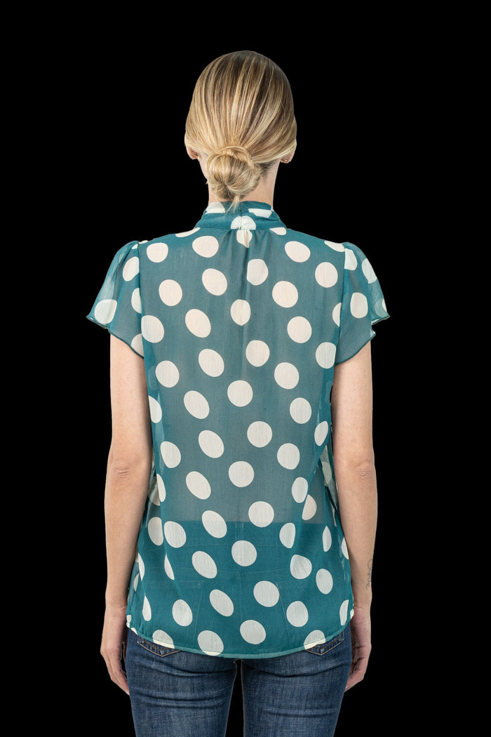 Camisa Bicolor Poá camisa importada Charlotte Russe