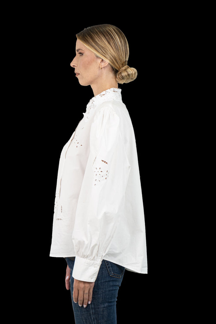 Camisa Branca Bordada Camisa Zara