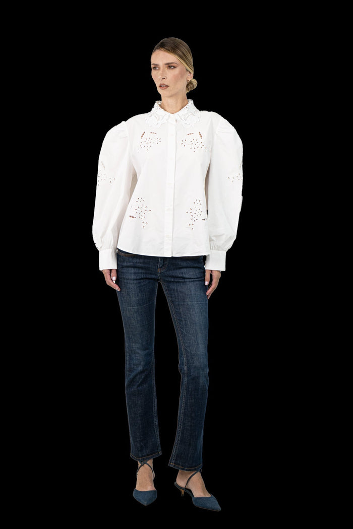 Camisa Branca Bordada Camisa Zara