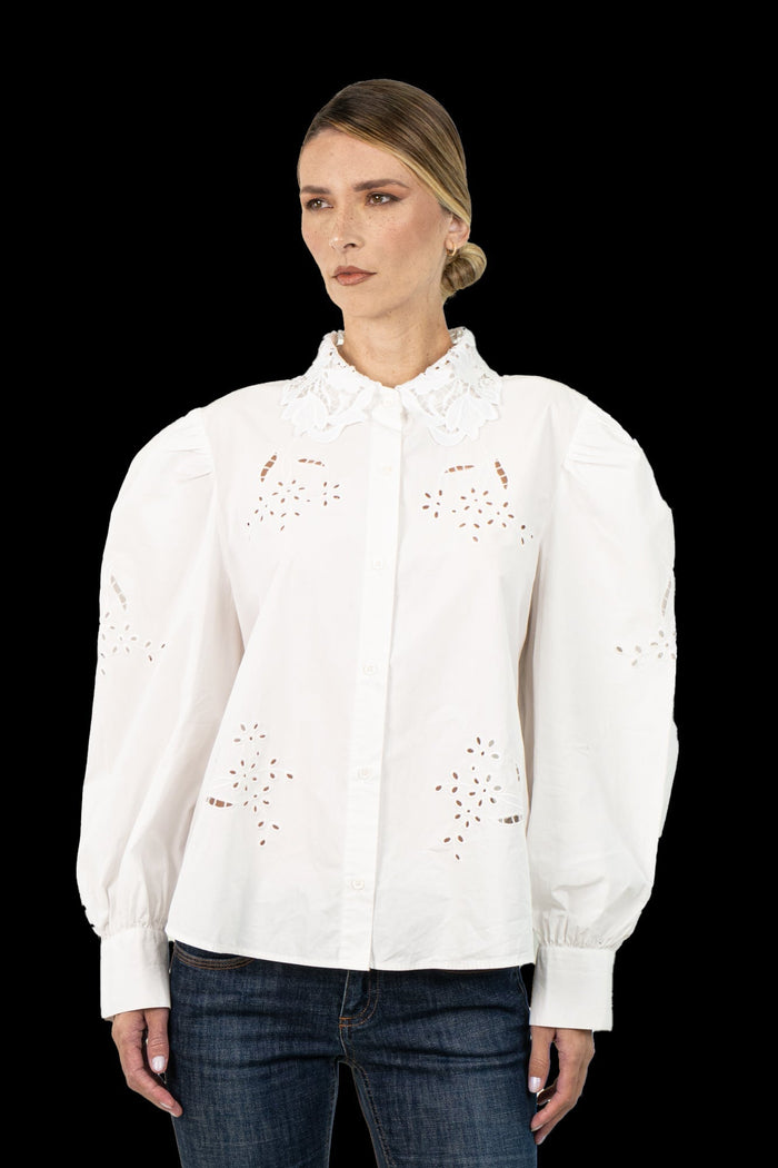 Camisa Branca Bordada Camisa Zara