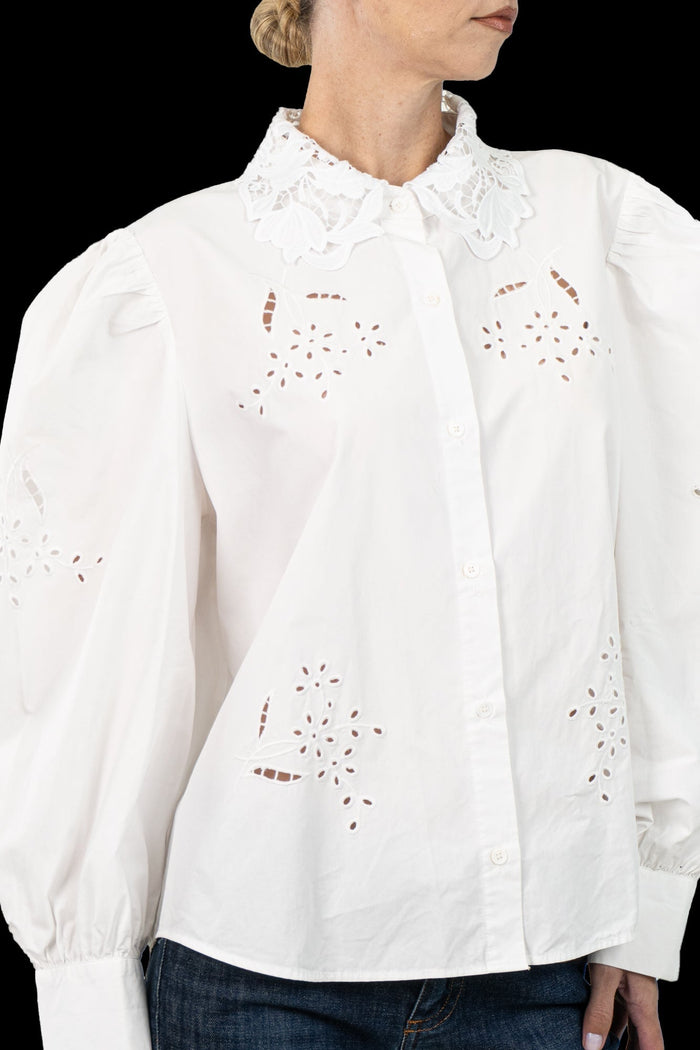 Camisa Branca Bordada Camisa Zara