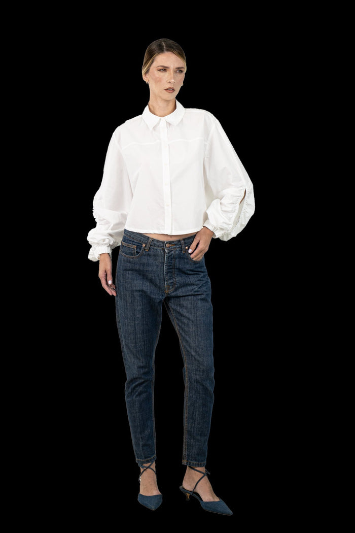 Camisa Branca Curta Camisa Zara