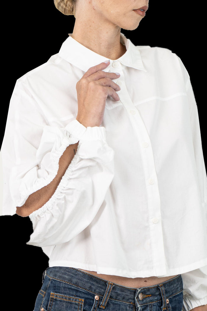 Camisa Branca Curta Camisa Zara