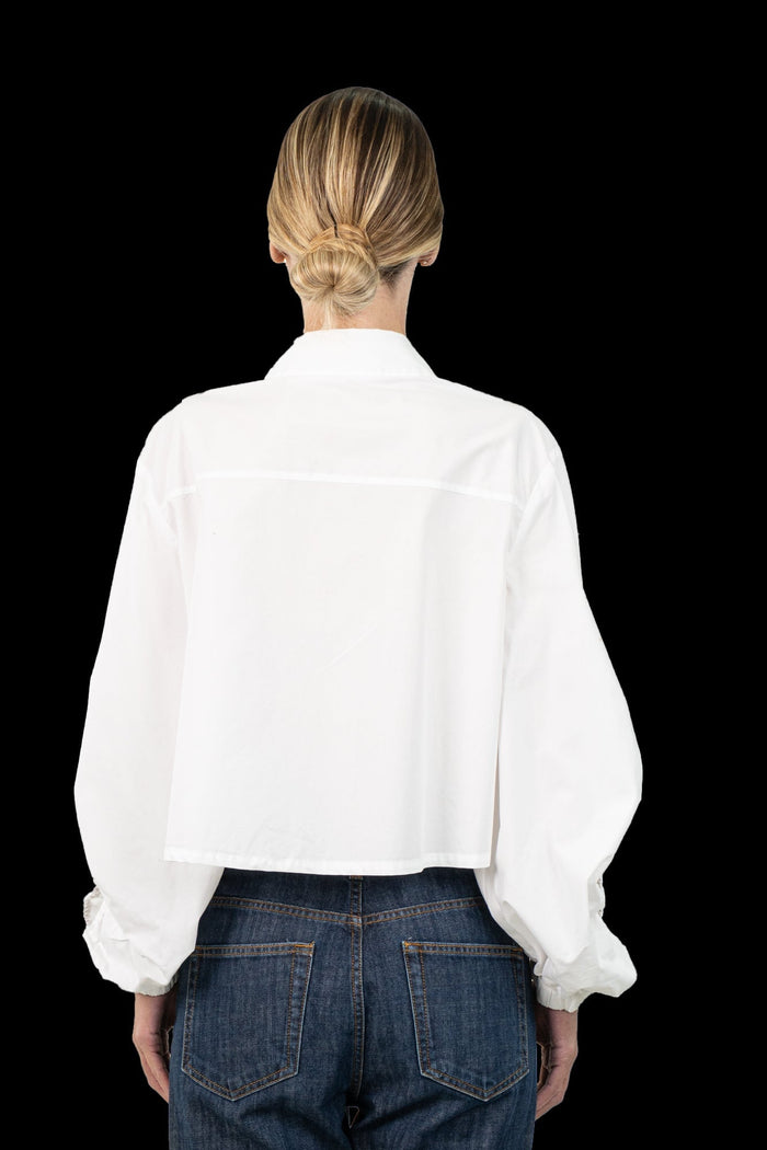 Camisa Branca Curta Camisa Zara