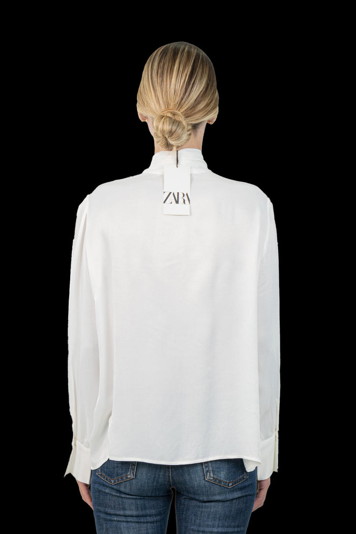 Camisa Branca Detalhe Camisa ZARA