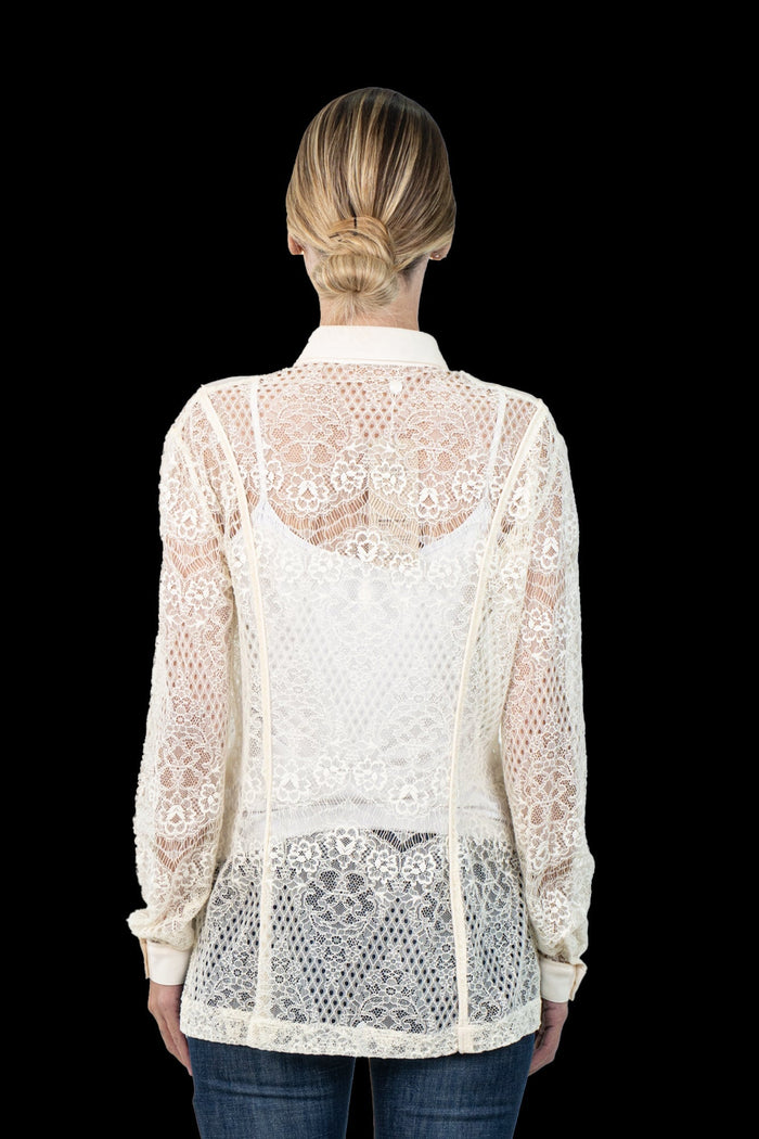 Camisa Branca Renda Camisa CRIS BARROS