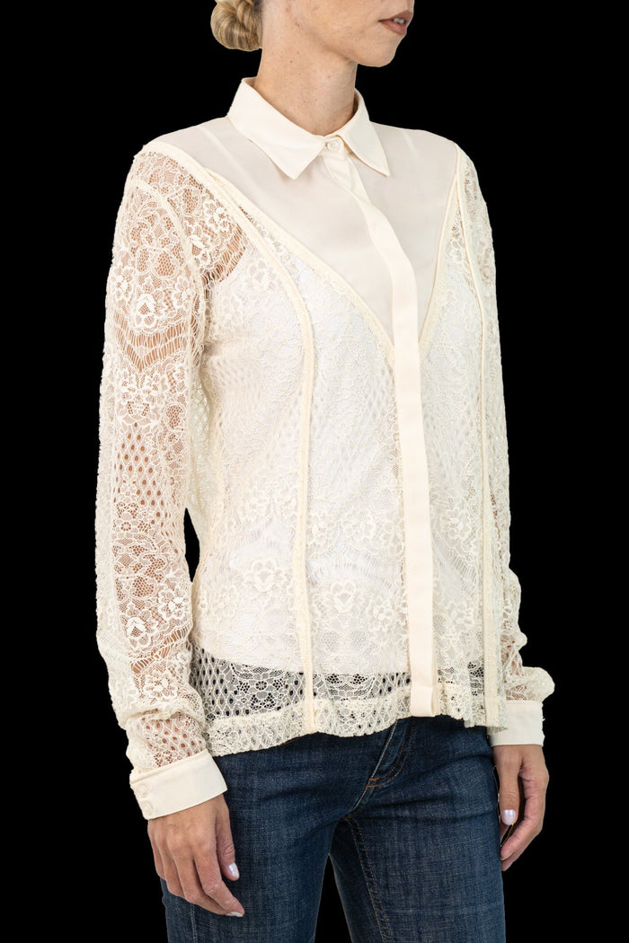 Camisa Branca Renda Camisa CRIS BARROS