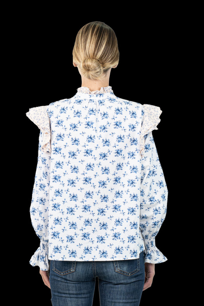 Camisa Floral Babado Camisa VanVan