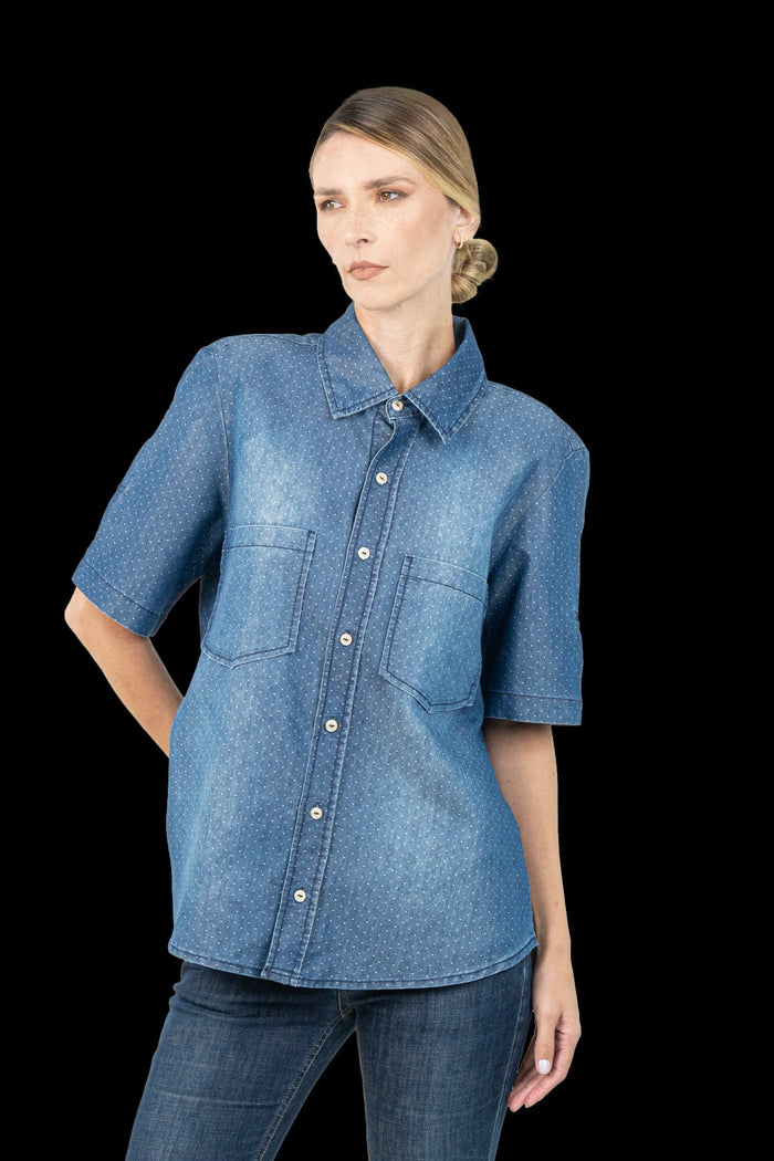 Camisa Jeans Detalhe Camisa MIXED