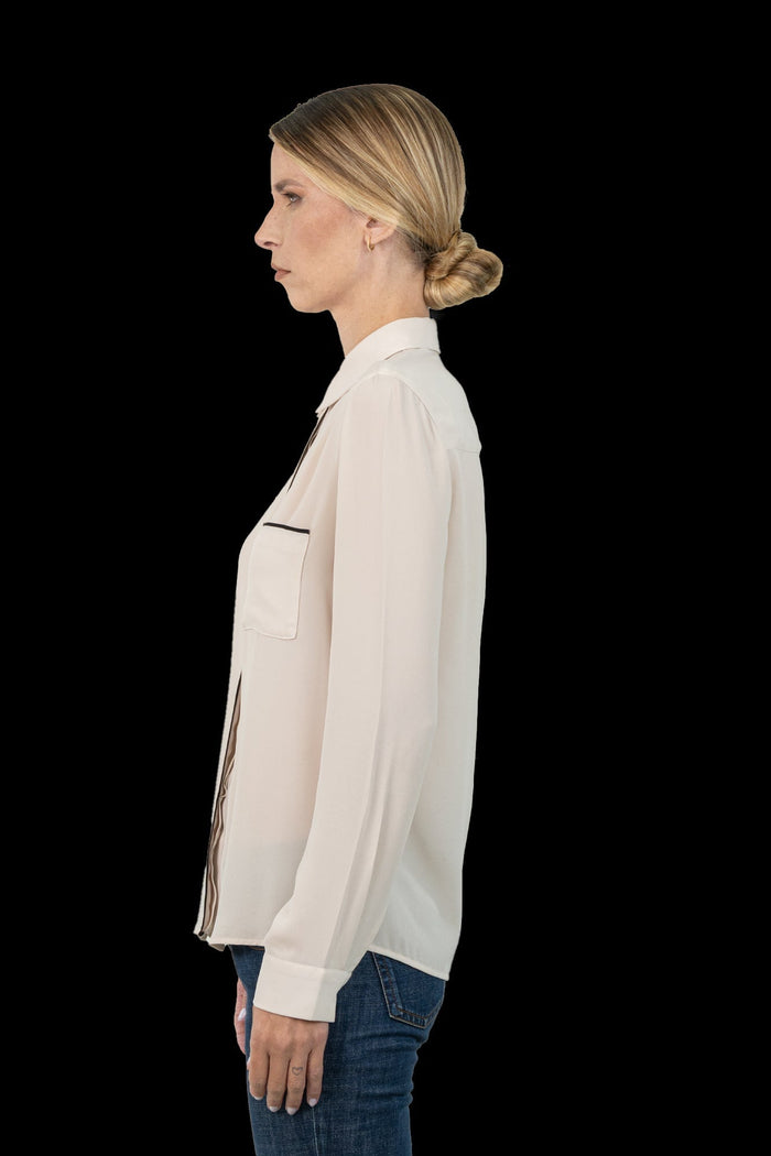 Camisa Nude Detalhe Camisa Leeloo