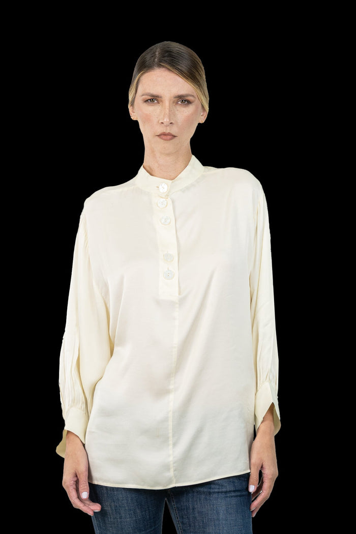 Camisa Perolada Longa Camisa Zara