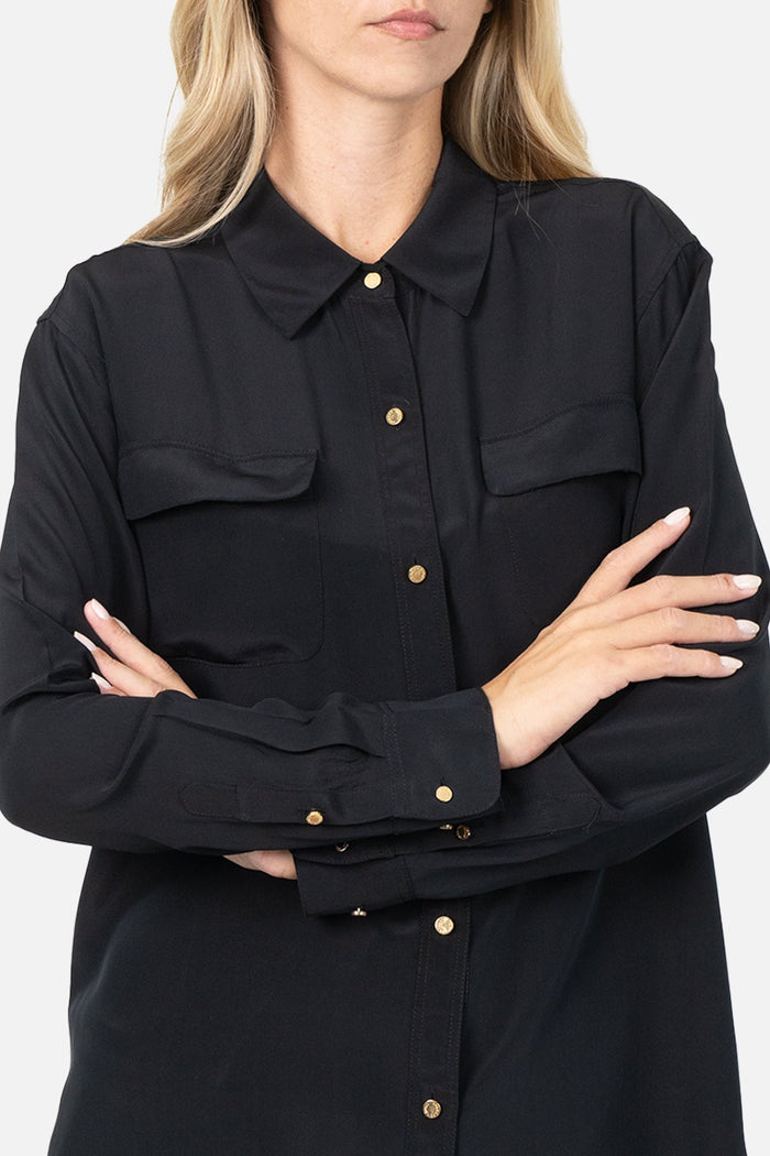 Camisa Preta Detalhe Camisa Juicy Couture