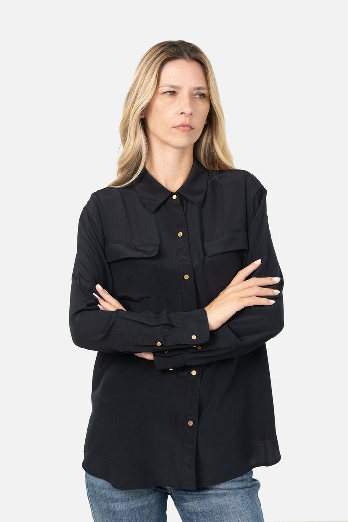 Camisa Preta Detalhe Camisa Juicy Couture