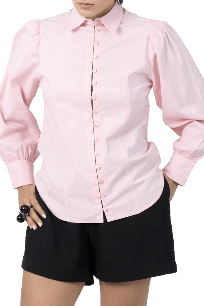 Camisa Rosa Acinturada camisa Adda Second Hand