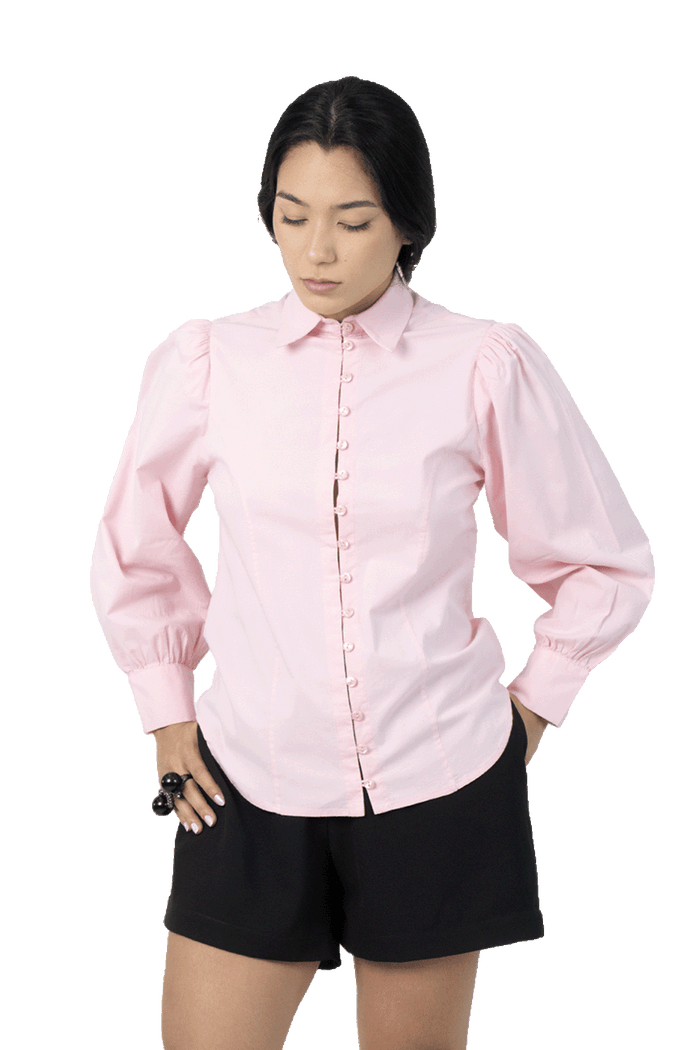 Camisa Rosa Acinturada camisa Adda Second Hand