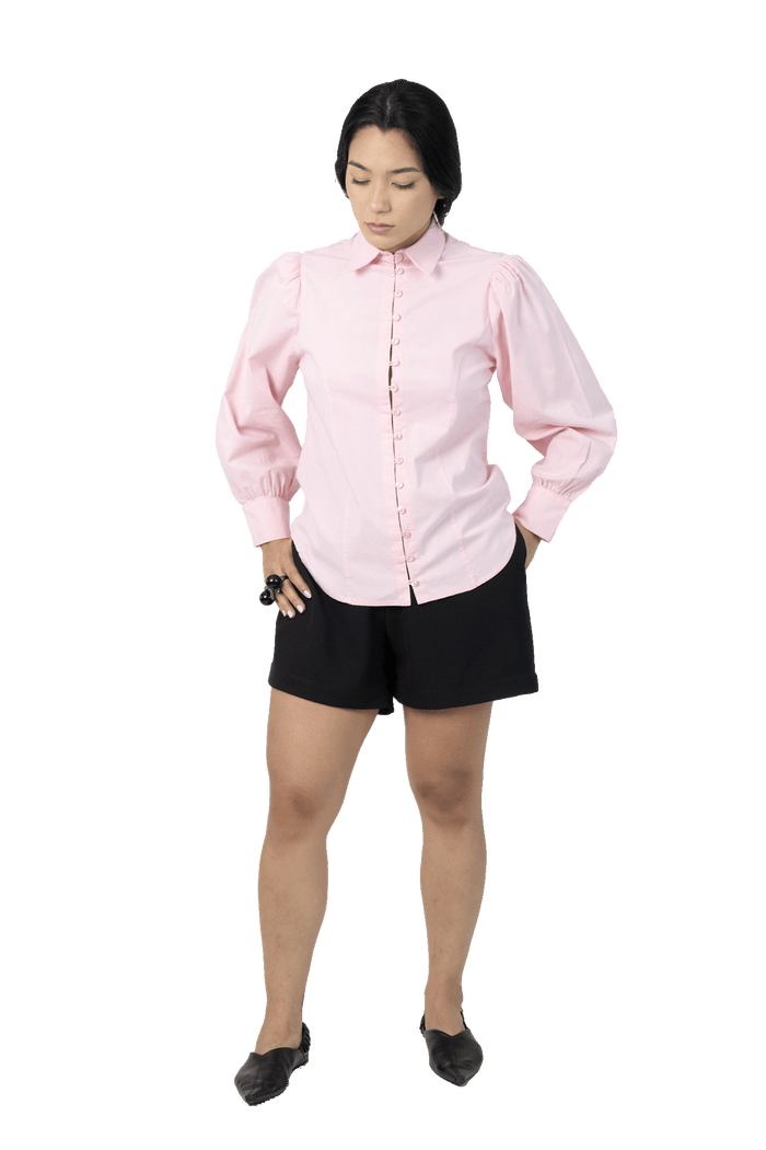 Camisa Rosa Acinturada camisa Adda Second Hand
