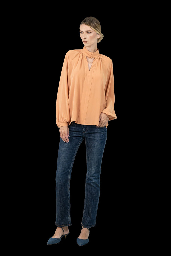 Camisa tangerina Gola Camisa MOB