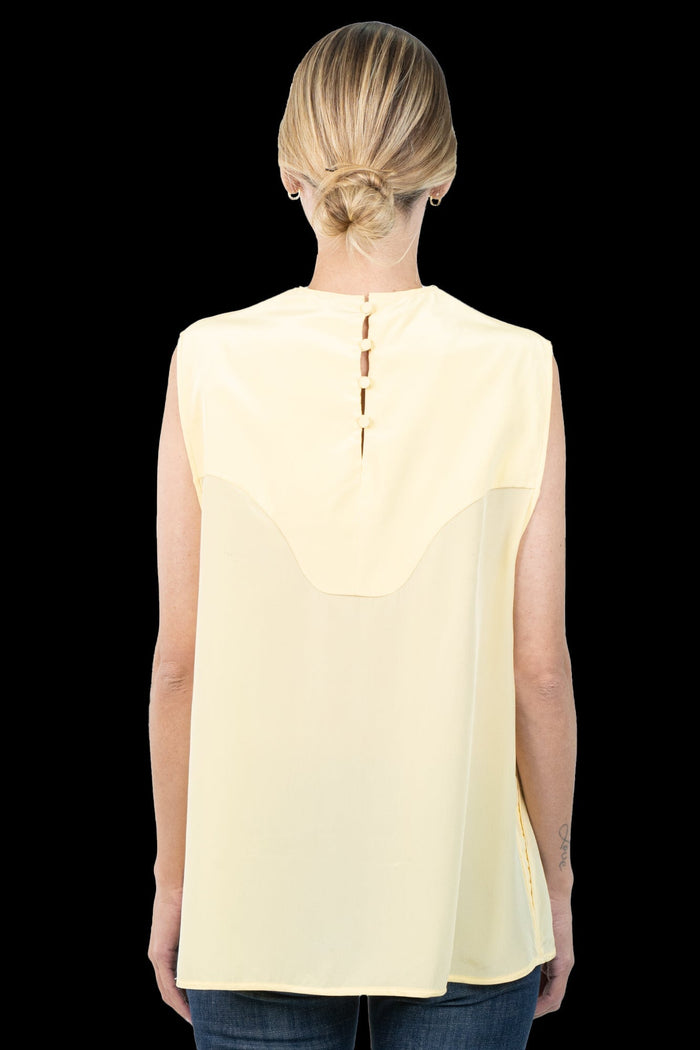 Camiseta Amarela Seda camiseta Paula Raia