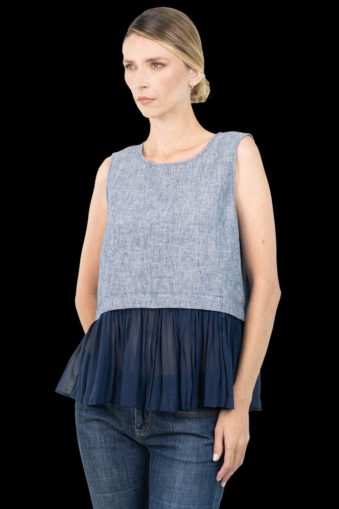 Camiseta Bicolor Detalhe camiseta BCBG