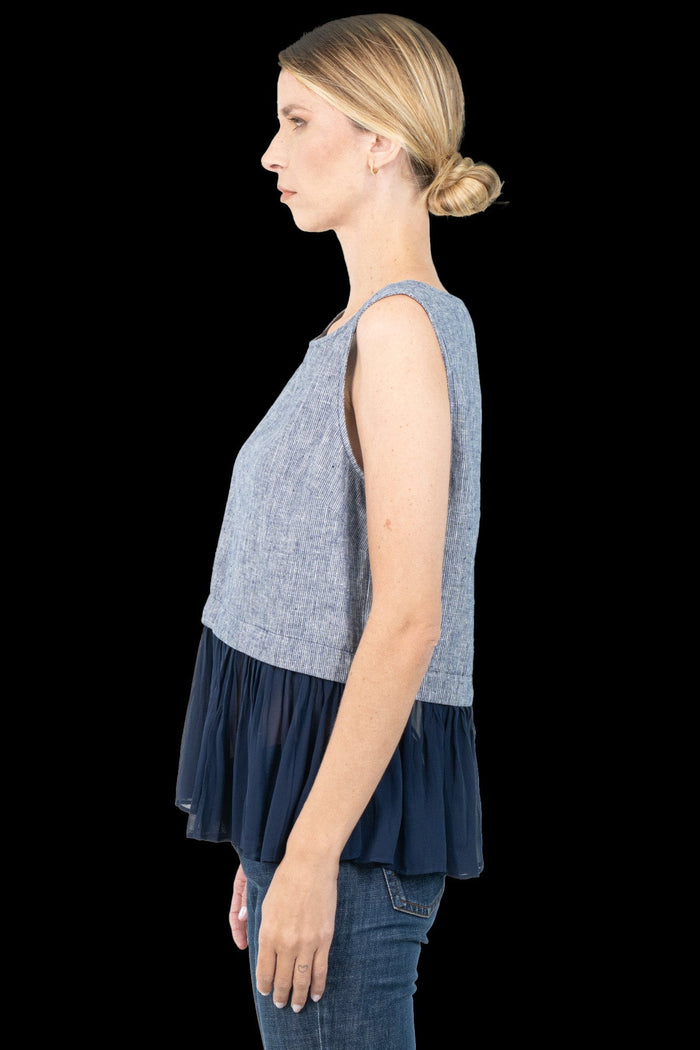 Camiseta Bicolor Detalhe camiseta BCBG