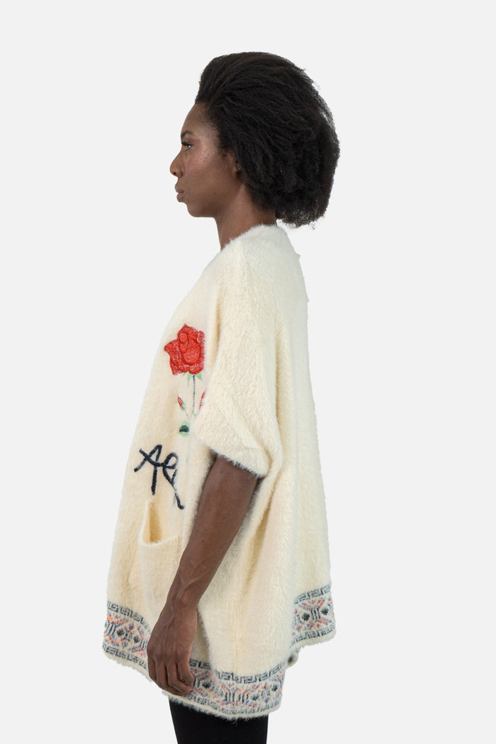 Cardigan Branco Bordado Cardigan le fix