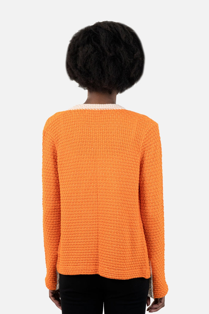 Casaqueto Laranja Textura Carol Bassi