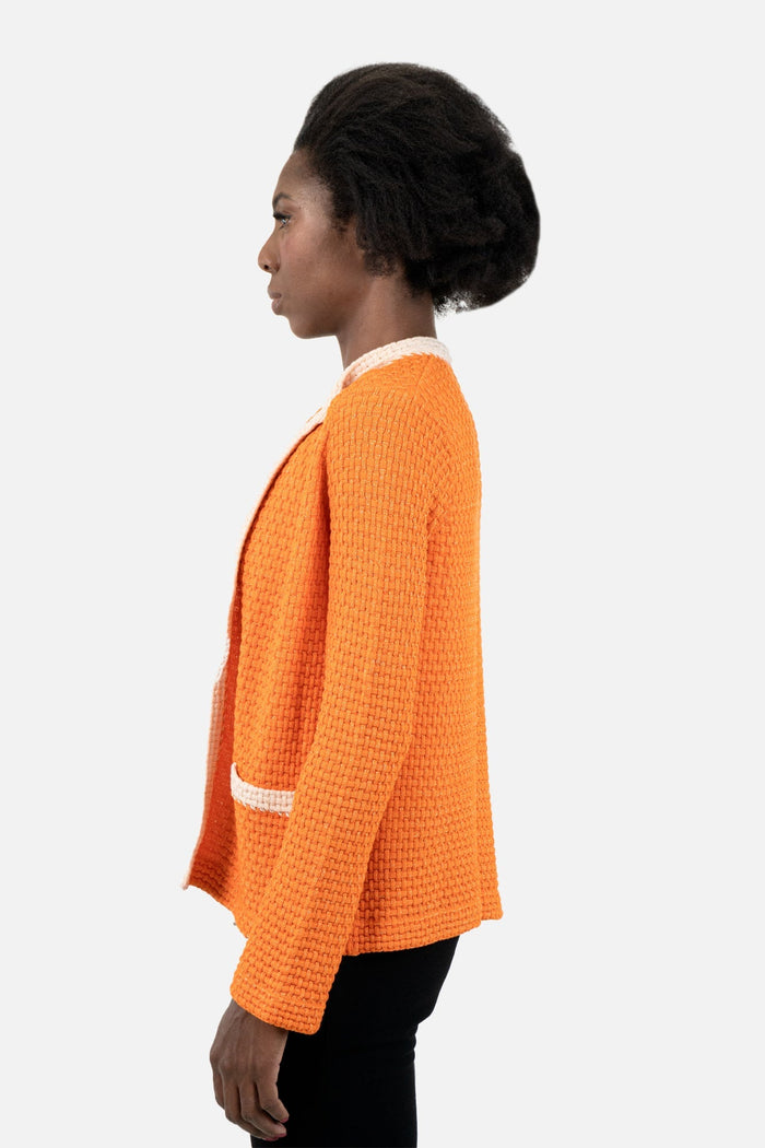 Casaqueto Laranja Textura Carol Bassi