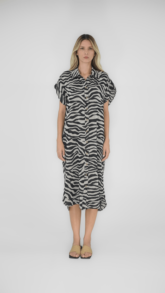 Chemise Animal Print vestido NK STORE