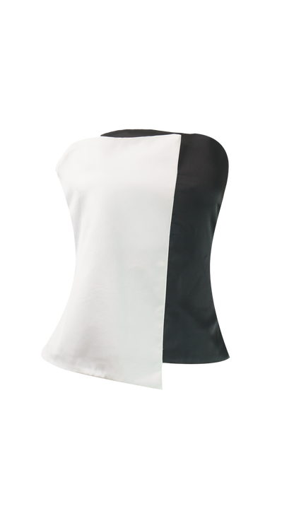 Cropped Bicolor Detalhe Zara